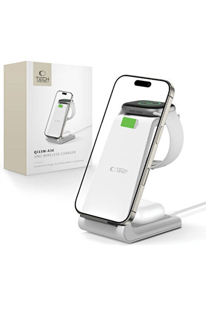 Tech-Protect Ασύρματος Φορτιστής (Qi Pad) και Καλώδιο USB-C - USB-C 10W Λευκό...