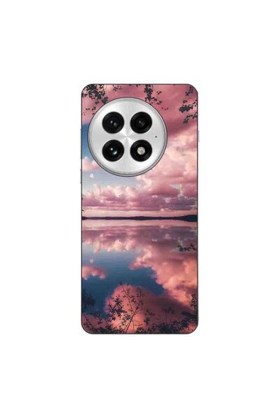 OEM Θήκη συμβατή με OnePlus 13, από σιλικόνη gel TPU, μοντέλο Ροζ Σύννεφα