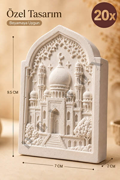 devhome 20’li Boyanabilir Taj Mahal Alçı Figür Seti – Toplu Etkinlik ve DIY B...