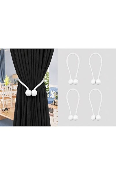 OEM Set 4 șnururi magnetice pentru perdele/draperii, albe