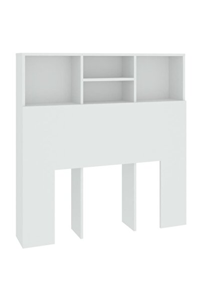 vidaxl Headboard with wardrobe, white, 100x19x103.5 cm