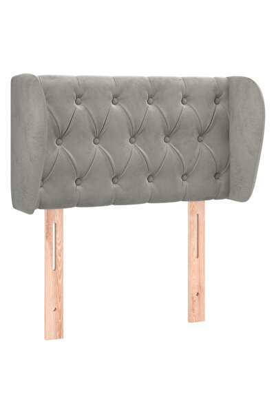 vidaxl Light grey winged headboard 83x23x78/88 cm Velvet