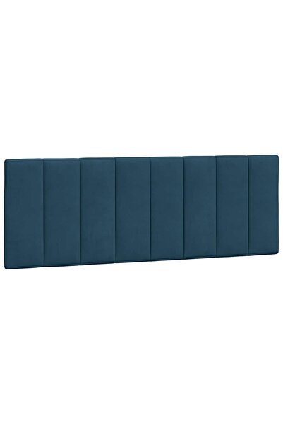 vidaxl Pernă tăblie de pat, Hanko, albastru, 120 cm, catifea