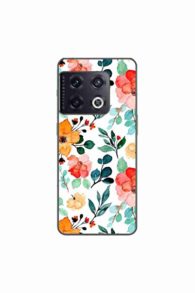 OEM Husa compatibila cu OnePlus 10 Pro Silicon Gel Tpu Model Painted Flowers