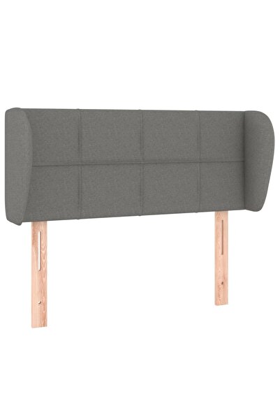 vidaxl Dark grey headboard with wings 83x23x78/88 cm textile