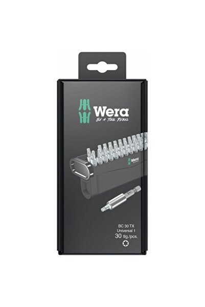 wera BIT-CHECK 30 TX Bit Set, 30 Bits, 1/4" x 50 mm, Multicolor