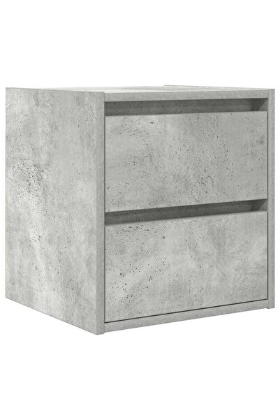 vidaxl Noptiera de perete gri beton 38x34x40 cm
