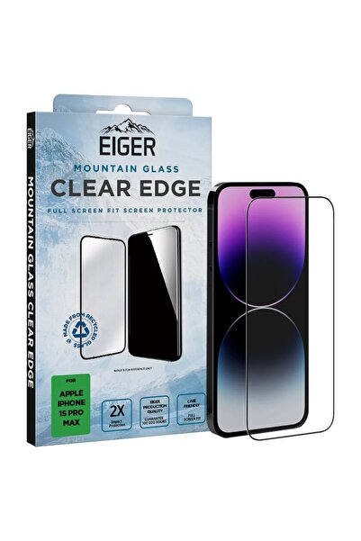 EIGER Folie Sticla 3D Mountain Glass GRS iPhone 15 Pro Max Transparentă
