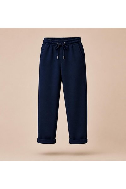 gold ılgaz tekstil Boys' Pique Fabric Double-Headed Jogger Pants with Adjustable Waist and Belt
