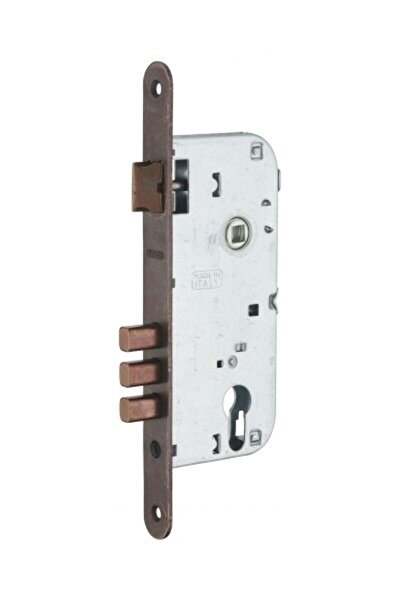 THIRARD Door lock with cylinder profile 45 x 85 mm, bronze finish,