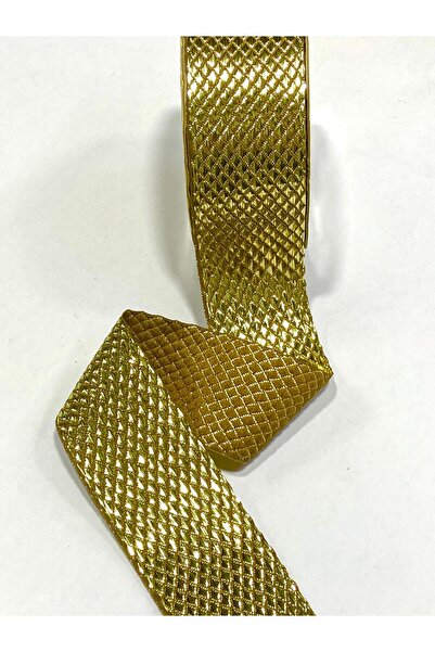 karantuhafiye Dekoratif Kurdele / 4 cm Eninde Gold Kurdele / 3 Metre