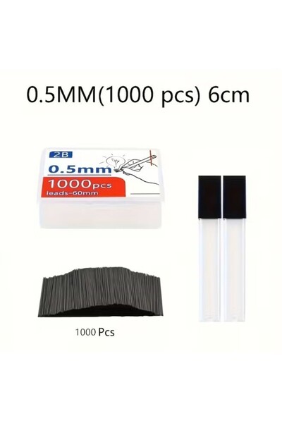 Generic Pencil Leads - 5-Pack HB Mechanical Pencil Refills - 0.3mm, 0.5mm, 0....