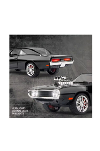CasaDesteapta.ro Jucarie Mașină Dodge Charger 1970 cu sunete și lumini cu vop...