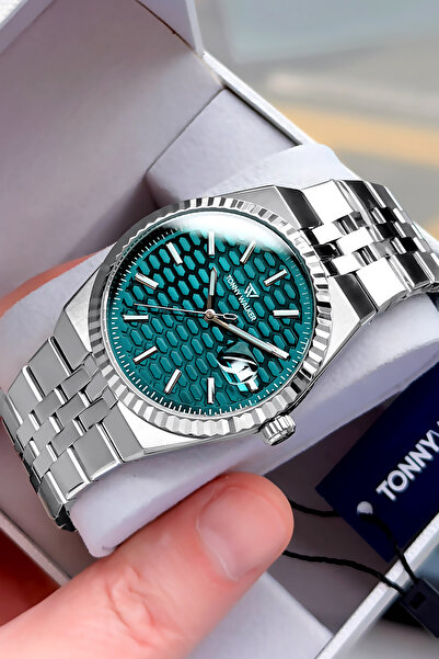 Tonny Walker Men's Watch - Silver Color - Steel Band - Water Resistant - All ...