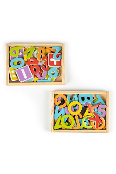 Ecotoys Litere magnetice, numere, set de magneți