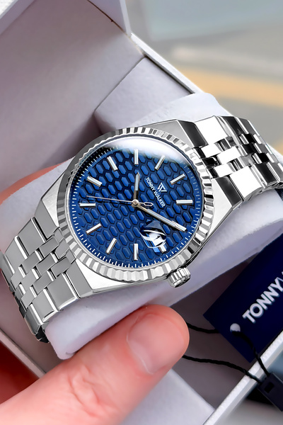 Tonny Walker Men's Watch - Silver Color - Steel Band - Water Resistant - All ...