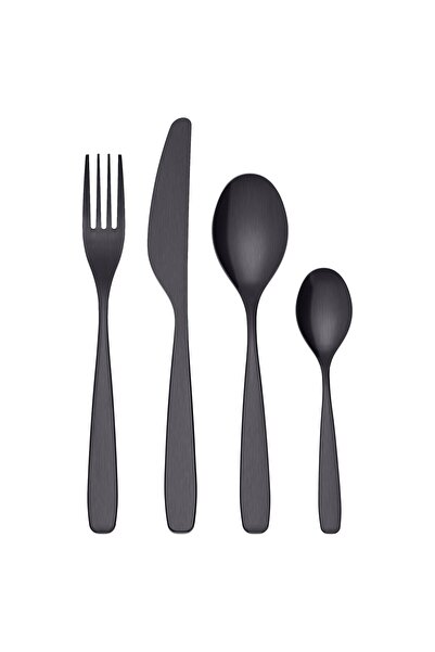IKEA طقم أدوات مائدة من تيلاغد، 24 قطعة، أسود