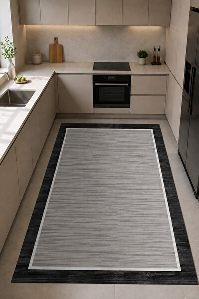 DERAS HOME Dijital Baskı Yıkanabilir Kaymaz Taban Mutfak Halısı Salon Halısı ...
