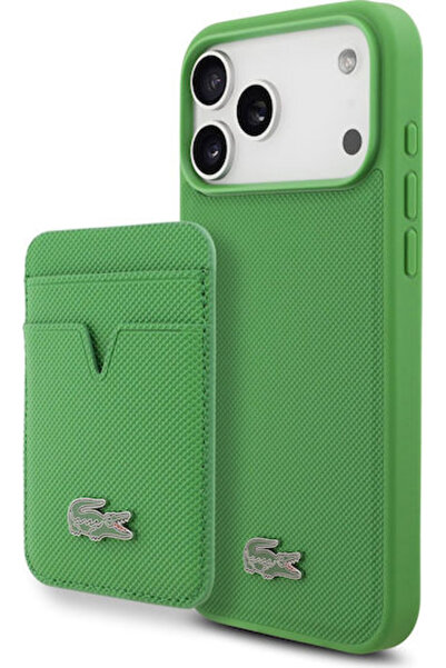 Lacoste Εμβληματική Θήκη-Πορτοφόλι Petit Pique MagSafe με Θήκη Καρτών Πράσινο...