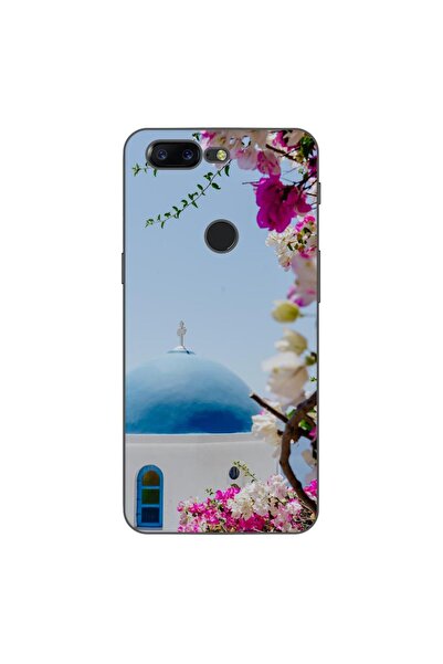 OEM Θήκη συμβατή με OnePlus 5T Σιλικόνης Gel TPU με σχέδιο Ελλάδα Σαντορίνη