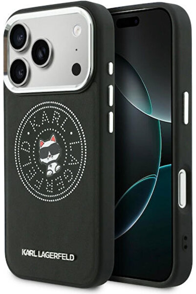 Karl Lagerfeld Θήκη Case Point + & Choupette Sketch Magsafe iPhone 17 Pro Μαύρο