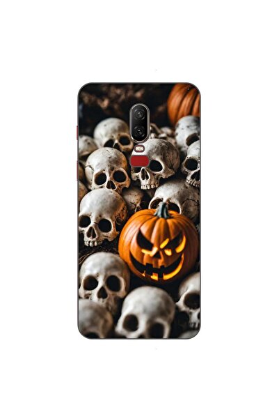 OEM Husa compatibila cu OnePlus 6 Silicon Gel Tpu Model Halloween Pattern Cra...