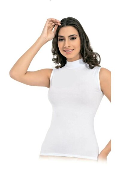 BENALİ Women's 840 Half-Necked Zero Sleeve Bodysuit