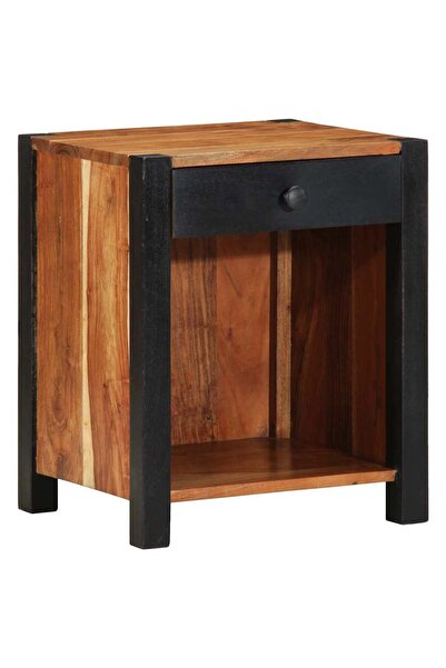 vidaxl Dulap de noapte Maro 40 x 35 x 50 cm Lemn Solid de Acacia