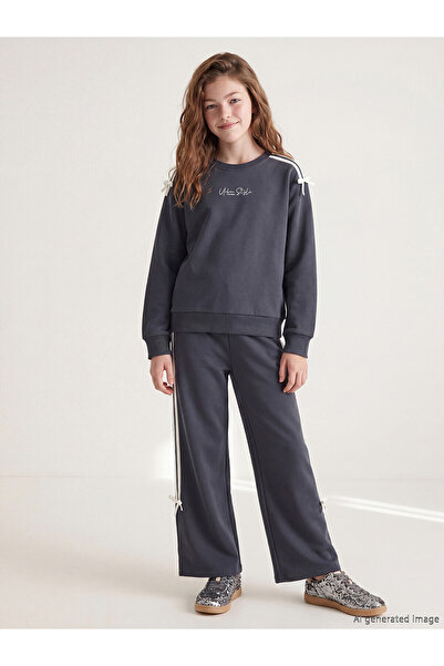 LC Waikiki Peak New Season Bow Detailed Girls' Tracksuit Set