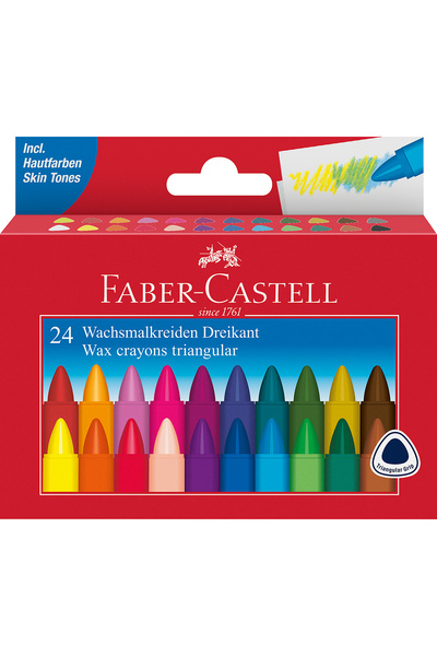 Faber Castell Triangular wax crayons 24 colors Faber-Castell