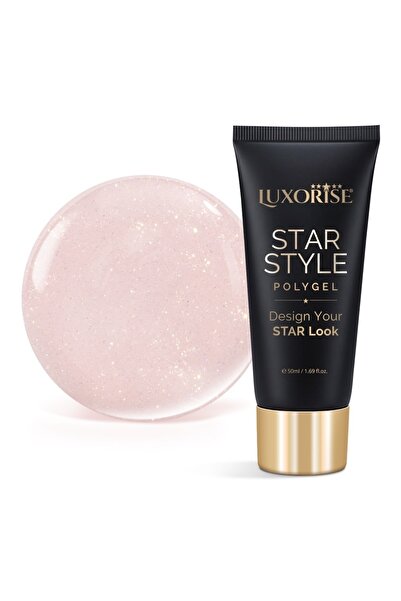 LUXORISE Полигел STAR STYLE - Колекция STAR NUDE, Прасковена аура, 50мл