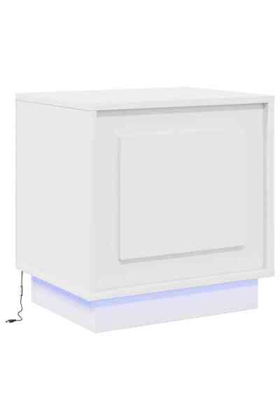 vidaxl Dulap de noapte Alb 44 x 34,5 x 45 cm Lemn compozit