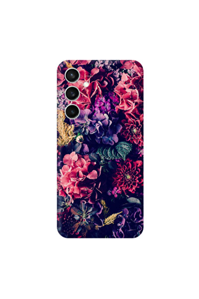 Other Samsung S24 Plus Purple and pink flowers Transparent Silicone TPU Θήκη