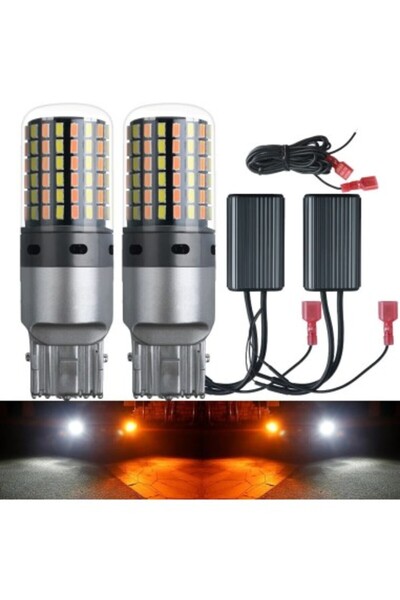 Xenon Bright Set 2 x T20, W21W cu două culori Semnalizare galbenă + Lumină de...