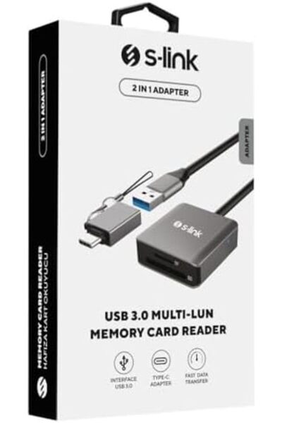Yıldızan Tamgün Sl-Cr21 Type C and Usb3.0 Sd/Micro Sd 110M/S Fast 2 in 1 Meta...