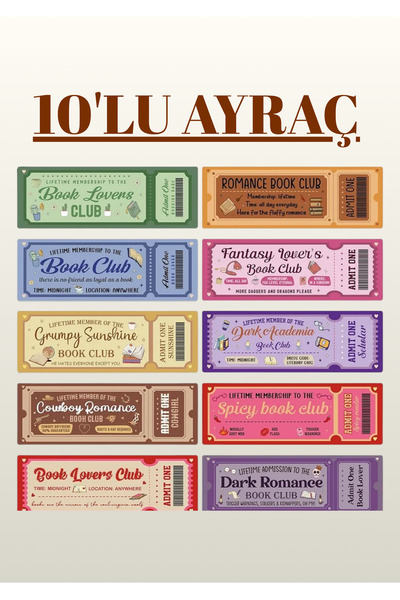 Ayraç Desing Hediyelik 10'lu Ayraç Seti