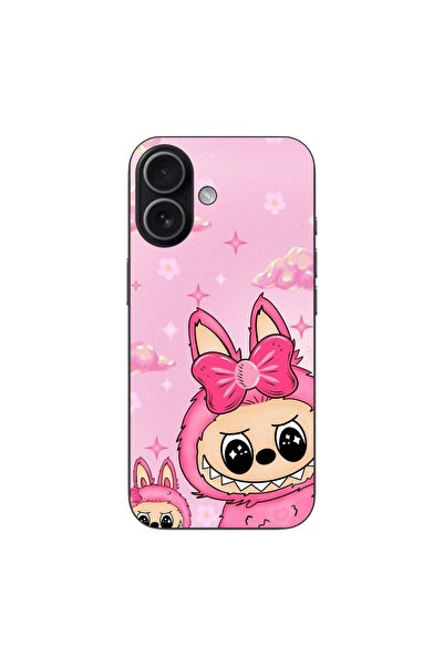 OEM Husa compatibila cu Apple iPhone 17 Silicon Gel Tpu Model Labubu Pink Fan...