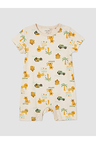 LC Waikiki Rmz Gi̇yi̇m Farkiyla Embroidered Baby Boy Jumpsuit