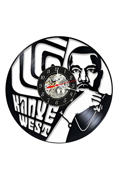 OEM Ceas de perete decorativ Kanye West, realizat din disc de vinil reciclat,...