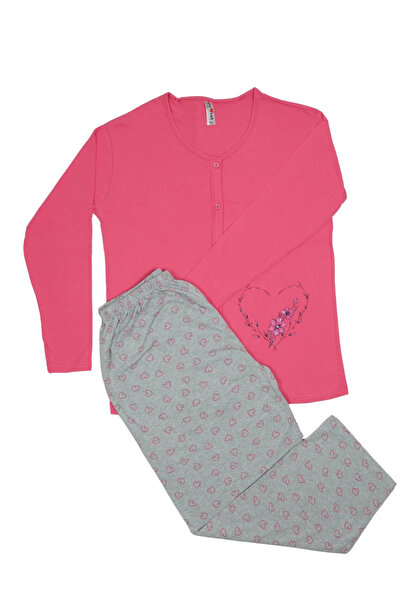 Serena Pijama damă big size din bumbac mânecă și pantaloni lungi