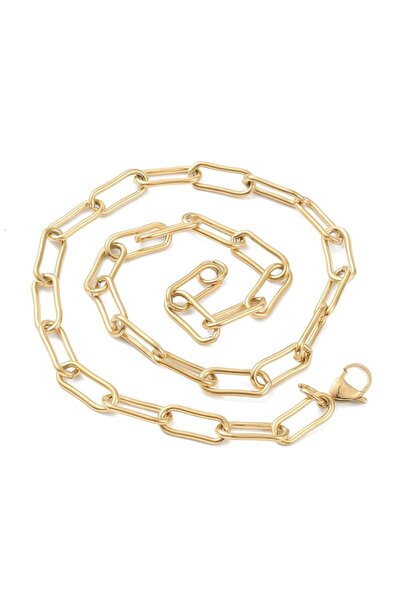 OEM 18K gold plated elongated link necklace