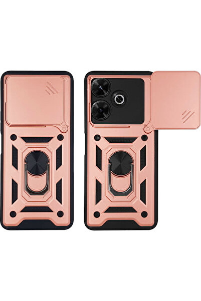 Other Θήκη Ring Armor Campro Sonique για Xiaomi Redmi 13 4G Poco M6 4G Ροζ Χρυσό