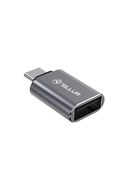 TELLUR Adaptor USB-C (masculin) la USB-A (feminin), 10Gbps, 3A, aluminiu