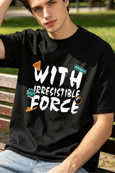 Fleck Casual Style T Shirts For Men With Irresistible Force Personalized Shirts