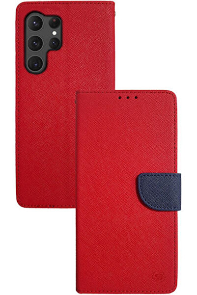 Other Sonique Trend Wallet Synthetic Leather Red / Dark Blue (Galaxy S23 Ultra)
