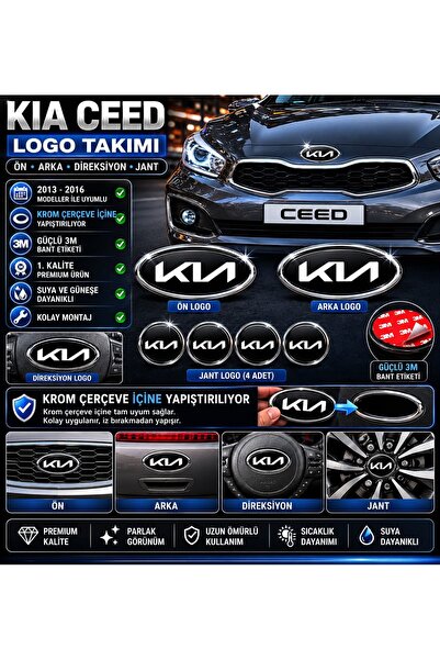 FD Damla Etiket Kia Ceed, Rio, Cerato, Picanto Yeni Yazı Amblem Dekorasyon Ta...
