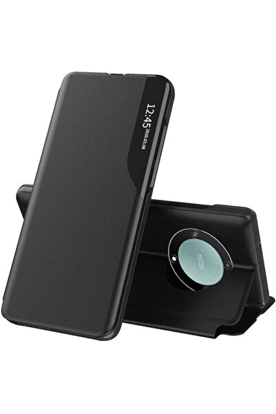 Techsuit Σειρά eFold Θήκη Book Πλαστική / Δερμάτινη Μαύρη (Honor Magic5 Lite)