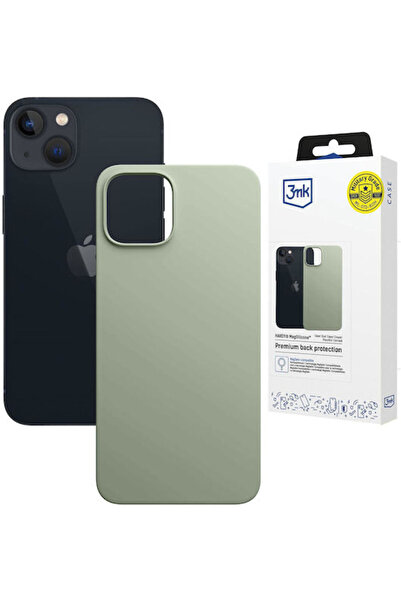 3MK Θήκη Πλάτης Σιλικόνης / Δερμάτινη Πράσινη (iPhone 15 Plus)