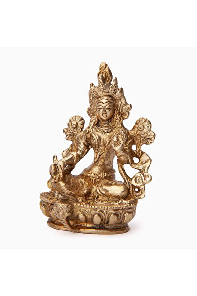 OEM Statuie de alamă Tara Verde – Zeița tibetană budistă a compasiunii