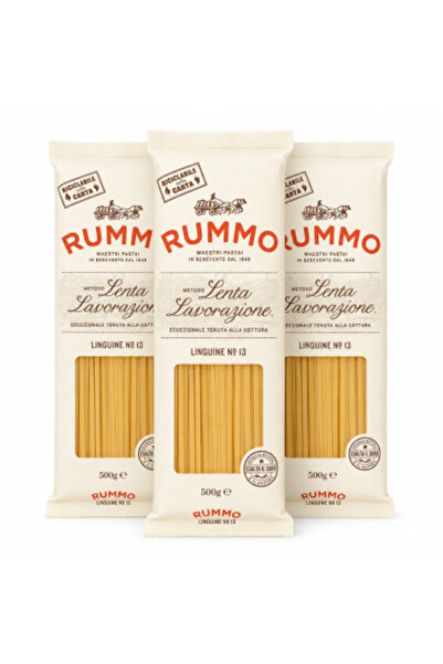Rummo Set 3 x Linguine Nr. 13 tipuri de paste, 500 g, metodă de preparare Len...